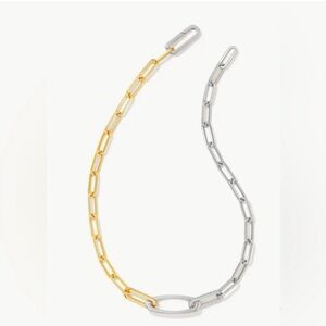 Kendra Scott Two-Tone Gold and Silver Link Necklace - Women Jewelry